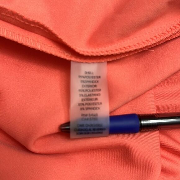 Karl Lagerfeld peachy pink scalloped pear midi dress size 16 - Picture 11 of 12